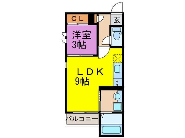 笹原駅 徒歩10分 1階の物件間取画像